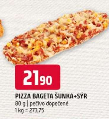 PIZZA BAGETA ŠUNKA+SÝR