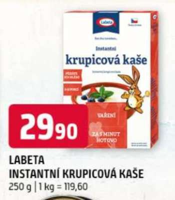 LABETA INSTANTNÍ KRUPICOVÁ KAŠE