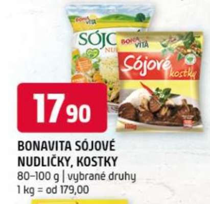 BONAVITA SÓJOVÉ NUDLIČKY, KOSTKY