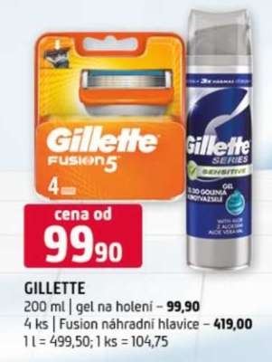 Gillette Fusion náhradní hlavice