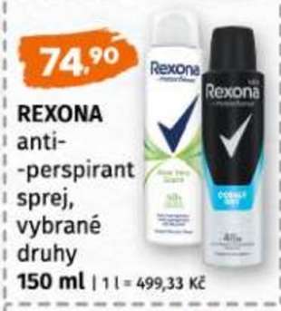REXONA antiperspirant sprej, vybrané druhy