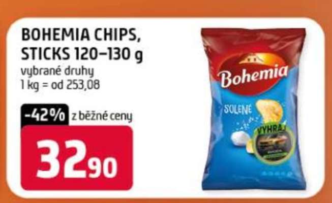 BOHEMIA CHIPS, STICKS 120-130 g