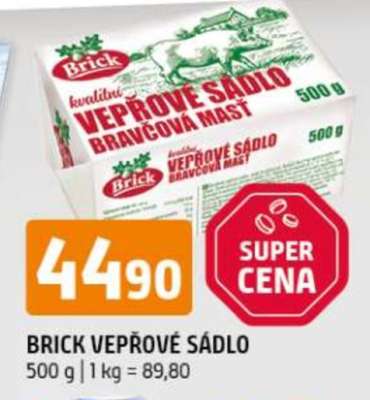 Brick vepřové sádlo