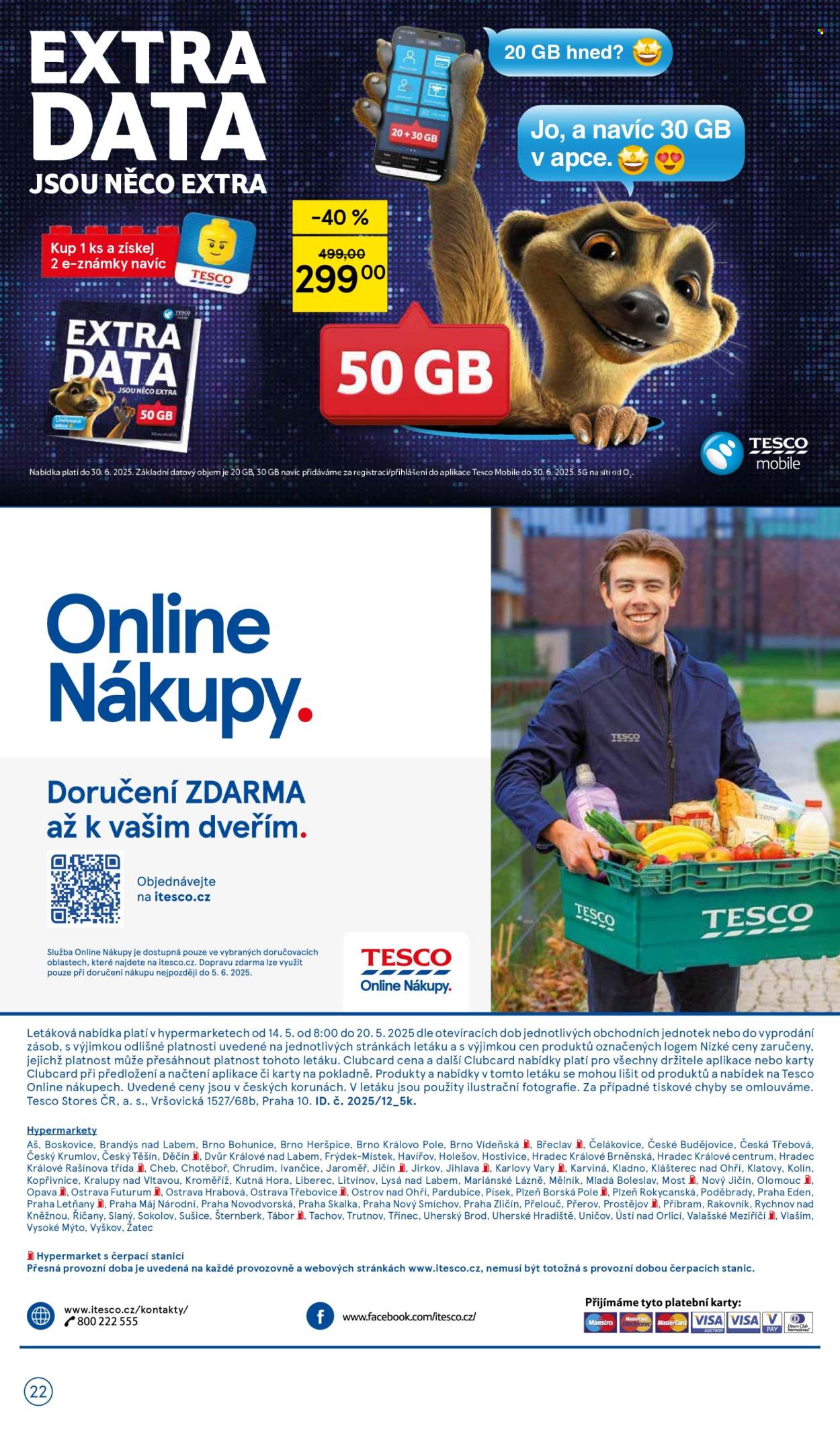 Leták TESCO - 14.5.2025 - 20.5.2025. Strana 1