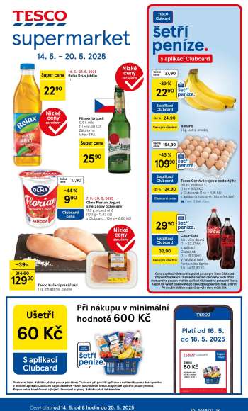 Leták TESCO supermarket - 14.5.2025 - 20.5.2025.