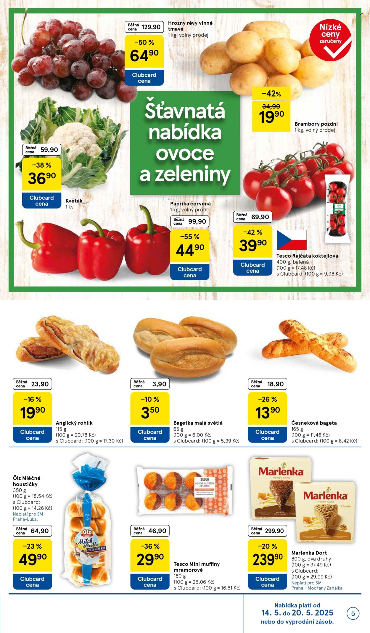 Leták TESCO supermarket - 14.5.2025 - 20.5.2025. Strana 1