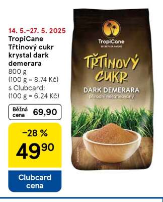 TropiCane Třtinový cukr krystal dark demerara