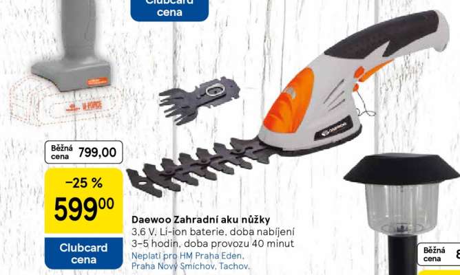 Daewoo Zahradní aku nůžky