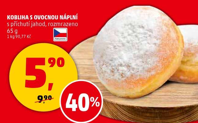 Kobliha s ovocnou náplní*