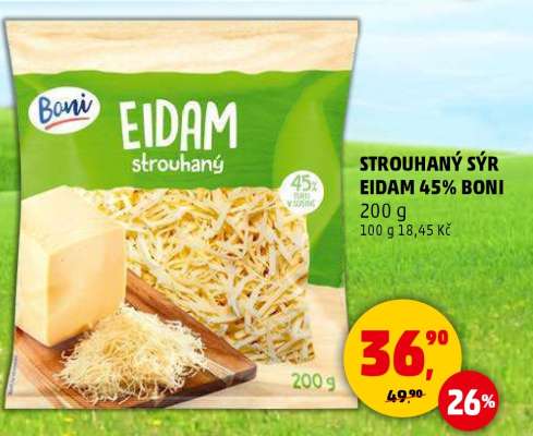 STROUHANÝ SÝR EIDAM 45% BONI
