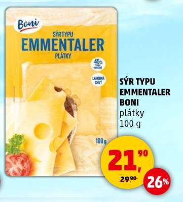 SÝR TYPU EMMENTALER BONI