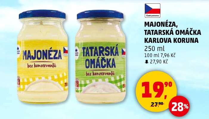 MAJONÉZA, TATARSKÁ OMÁČKA KARLOVA KORUNA