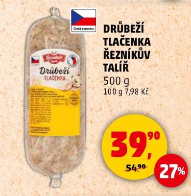 DRŮBEŽÍ TLAČENKA ŘEZNÍKŮV TALÍŘ