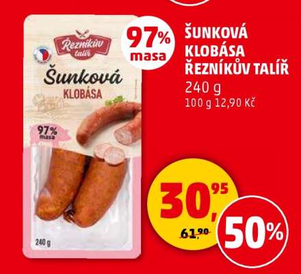 ŠUNKOVÁ KLOBÁSA ŘEZNÍKŮV TALÍŘ