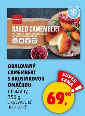 OBALOVANÝ CAMEMBERT S BRUSINKOVOU OMÁČKOU