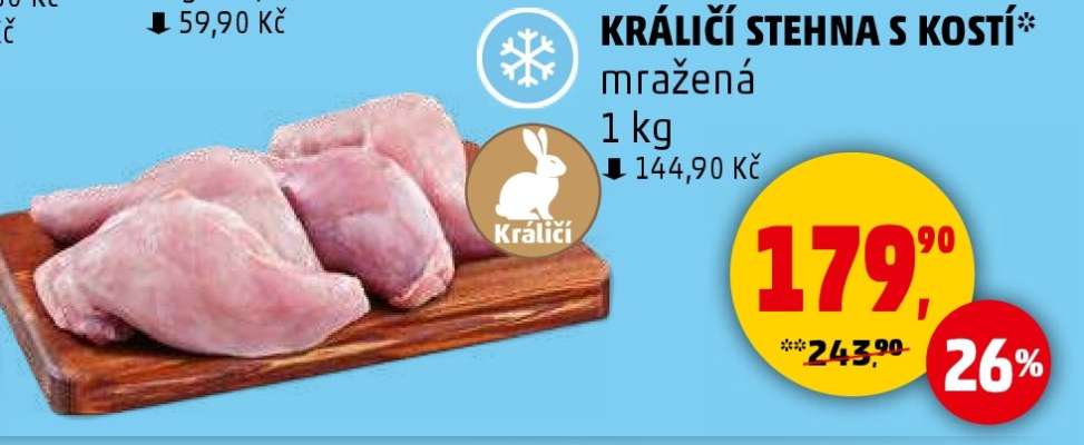 KRÁLIČÍ STEHNA S KOSTÍ