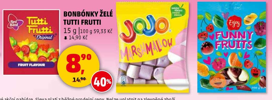BONBÓNKY ŽELÉ TUTTI FRUTTI