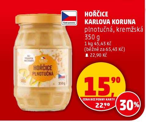 HOŘČICE KARLOVA KORUNA