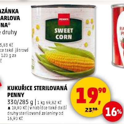 KUKUŘICE STERILOVANÁ PENNY