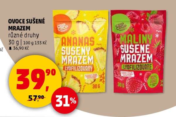 OVOCE SUŠENÉ MRAZEM