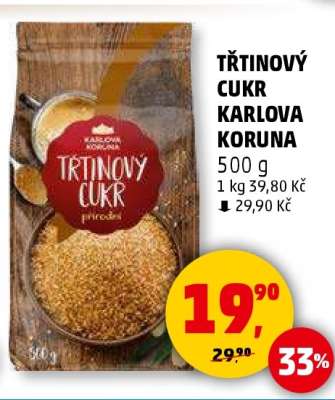 TŘTINOVÝ CUKR KARLOVA KORUNA