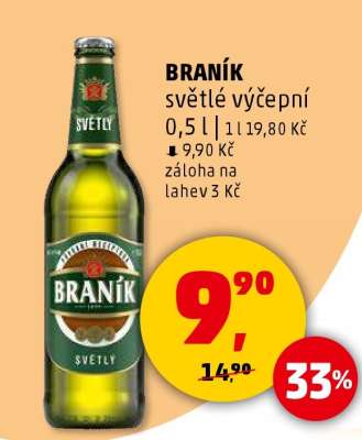 BRANÍK světlé výčepní 0,5 l