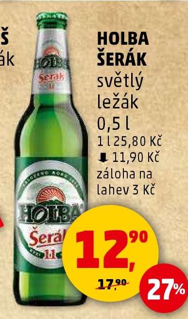 HOLBA ŠERÁK SVĚTLÝ LEŽÁK