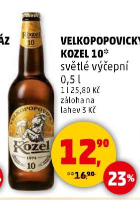 VELKOPOPOVICKÝ KOZEL 10 světlé výčepní