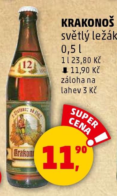 KRAKONOŠ světlý ležák 0,5 l