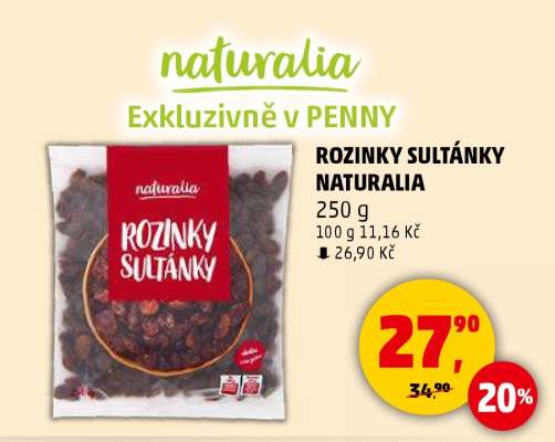 ROZINKY SULTÁNKY NATURALIA