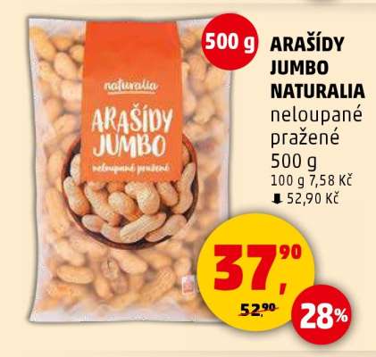 ARAŠÍDY JUMBO NATURALIA