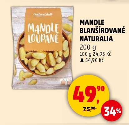 MANDLE BLANŠÍROVANÉ NATURALIA