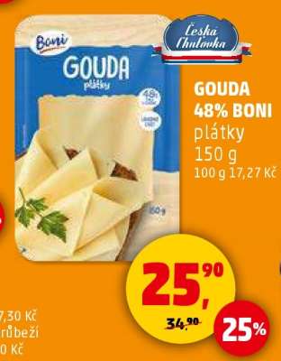 GOUDA 48% BONI plátky