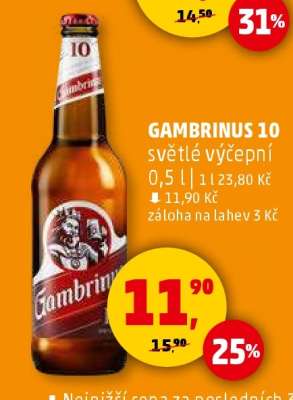 Gambrinus 10 světlé výčepní