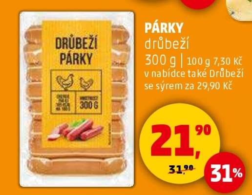 PÁRKY drůbeží 300 g