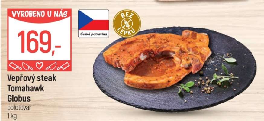 Vepřový steak Tomahawk Globus