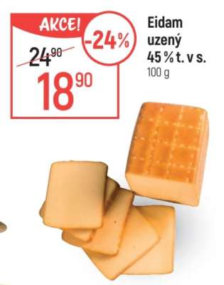 Eidam uzený 45% t. v s.