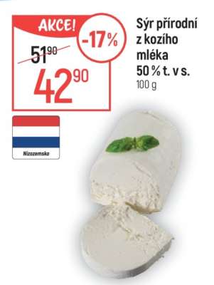 Sýr přírodní z kozího mléka