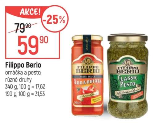 Filippo Berio omáčka a pesto