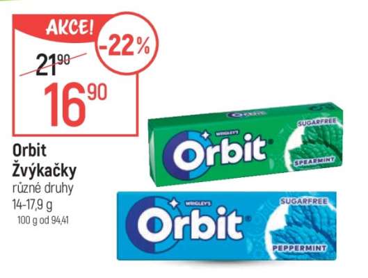 Orbit žvýkačky