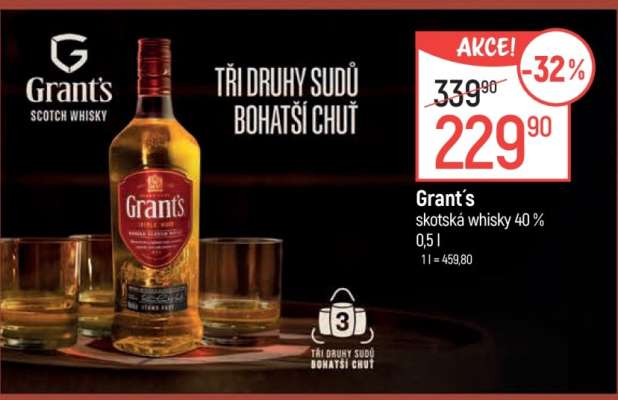 Grant's skotská whisky 40% 0,5 l