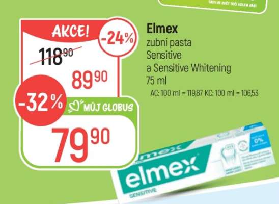 Elmex zubní pasta Sensitive a Sensitive Whitening 75 ml