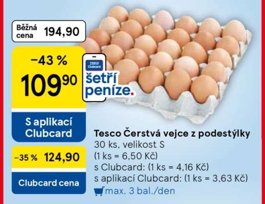 Tesco Čerstvá vejce z podestýlky
