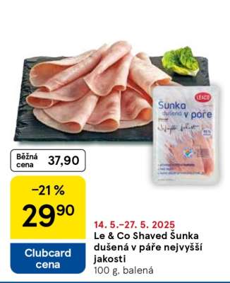 Le & Co Shaved Šunka dušená v páře nejvyšší jakosti