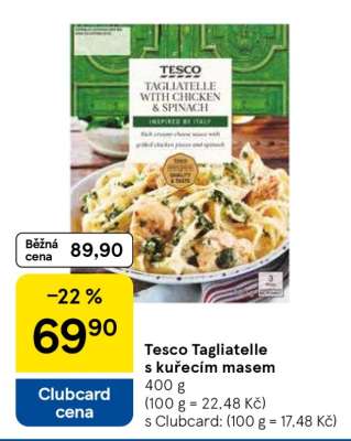 Tesco Tagliatelle s kuřecím masem