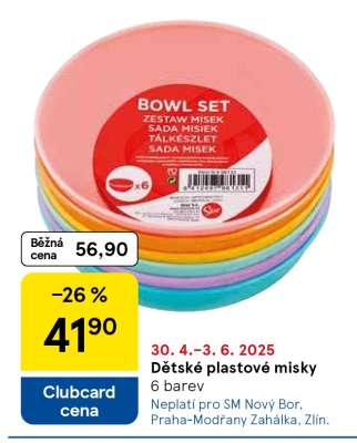 Dětské plastové misky