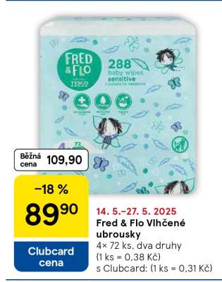Fred Flo Vlhčené ubrousky
