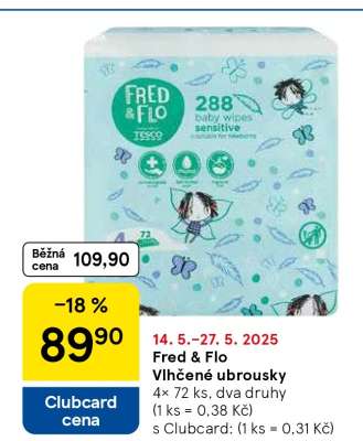 Fred Flo Vlhčené ubrousky