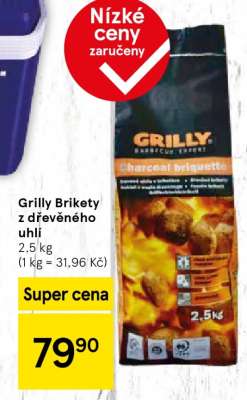 Grilly Brikety z dřevěného uhlí