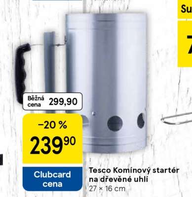 Tesco Komínový startér na dřevěné uhlí
